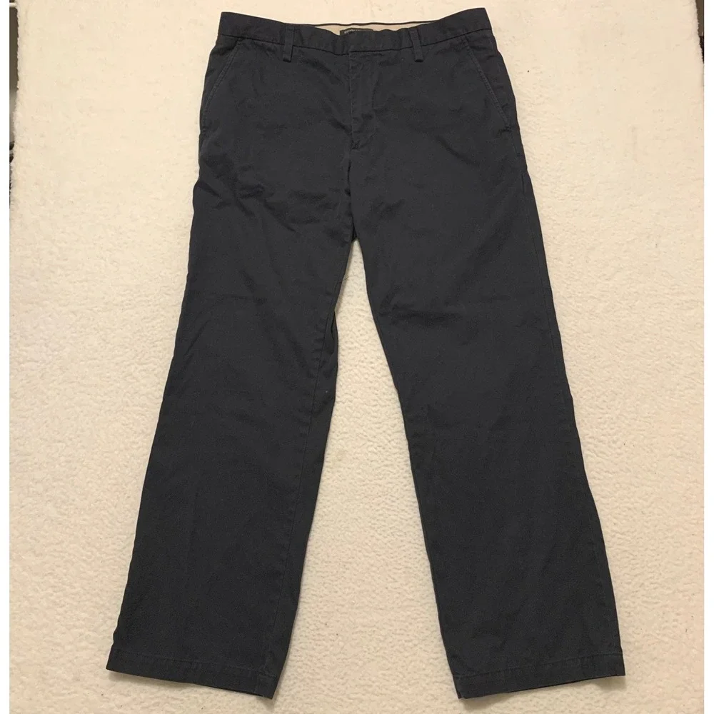 Banana Republic Dawson Chino Pants Mens 35x32 (FITS 36x32) Straight Cotton Navy
